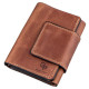 Суворе портмоне унісекс на магніті GRANDE PELLE Коричнева