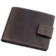 Тонкое кожаное портмоне унисекс GRANDE PELLE Коричневое
