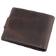 Тонкое кожаное портмоне унисекс GRANDE PELLE Коричневое