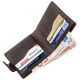 Тонкое кожаное портмоне унисекс GRANDE PELLE Коричневое
