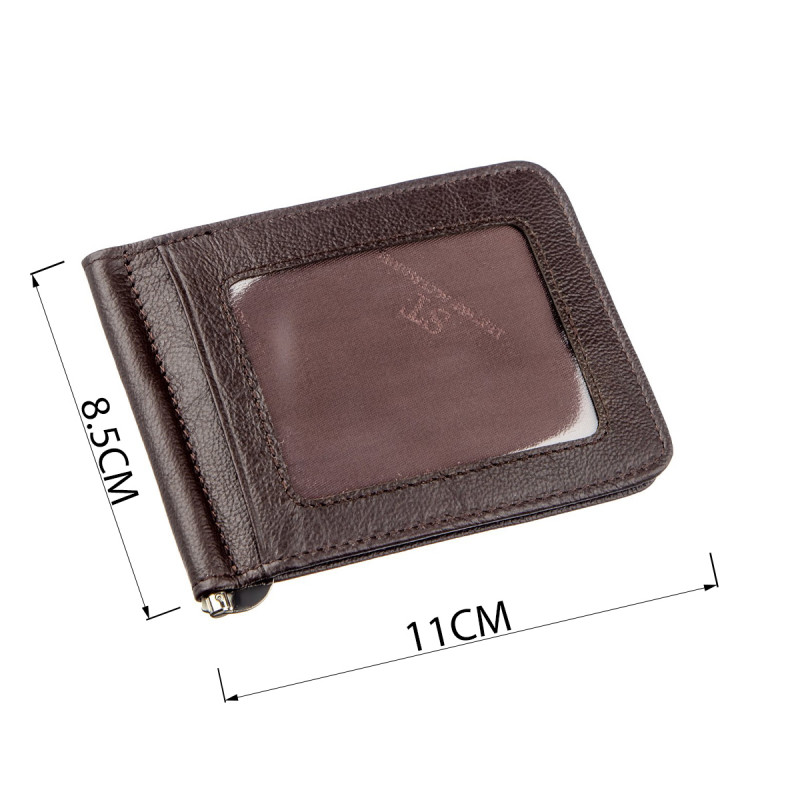 Удобный мужской зажим для купюр ST Leather Коричневый