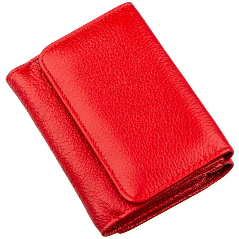 Яркий компактный женский бумажник ST Leather Красный