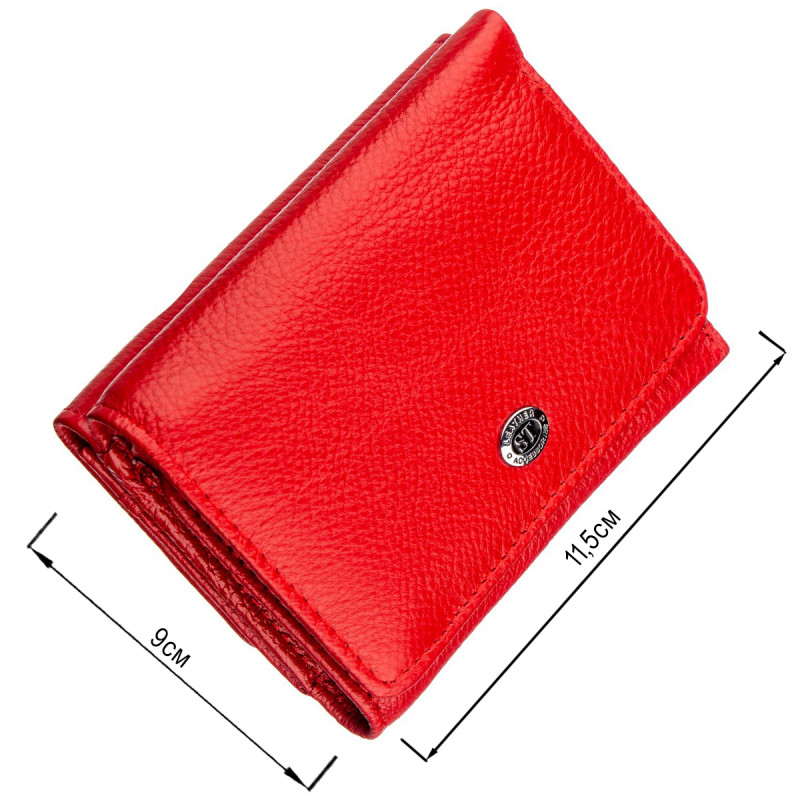 Яркий компактный женский бумажник ST Leather Красный