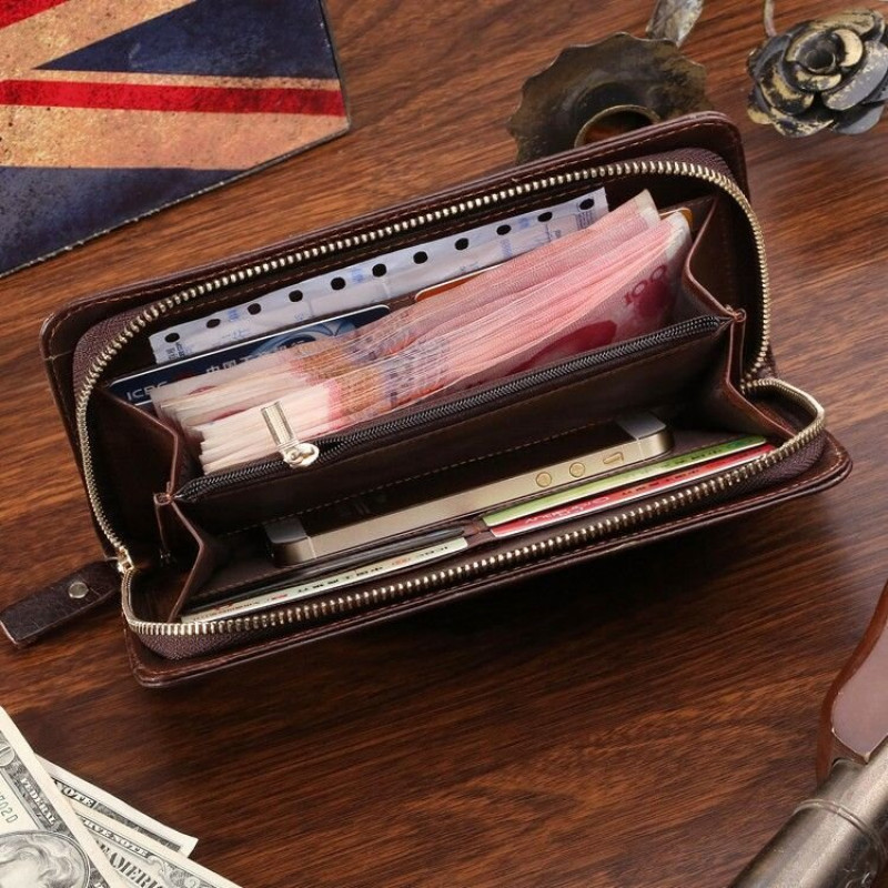 Кожаная мужская барсетка Vintage Коричневая