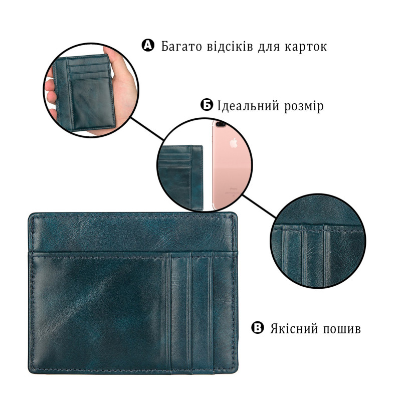 Кредитница Vintage Темно-зеленая