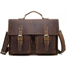 Портфель мужской из кожи Vintage Коричневый