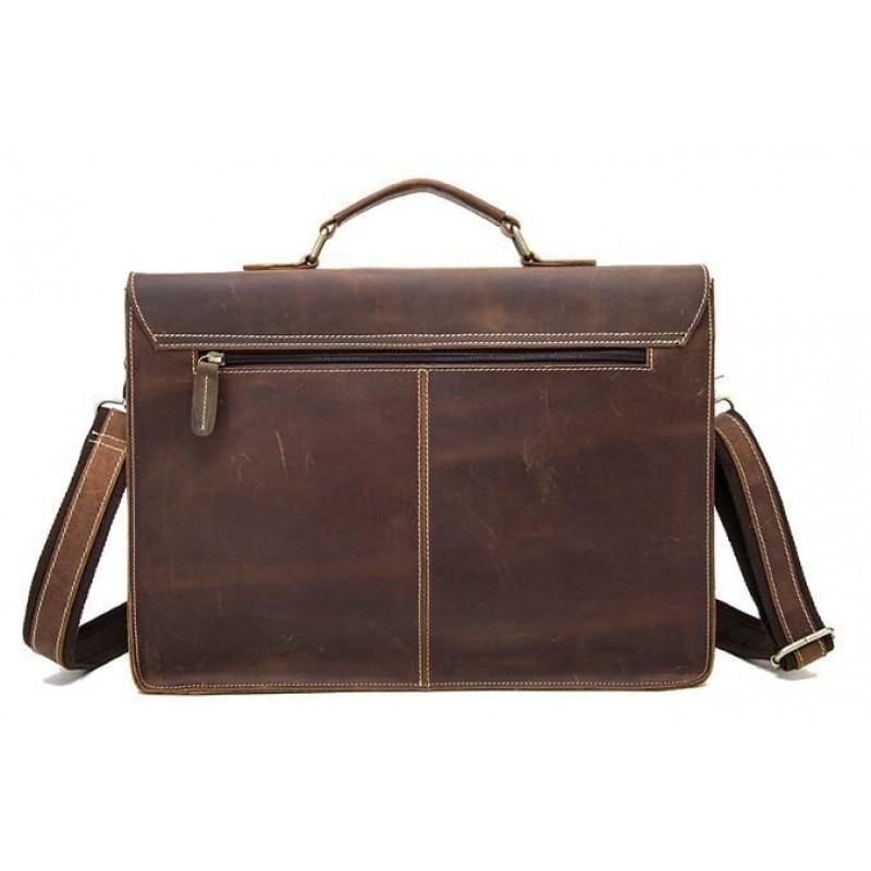 Портфель мужской из кожи Vintage Коричневый