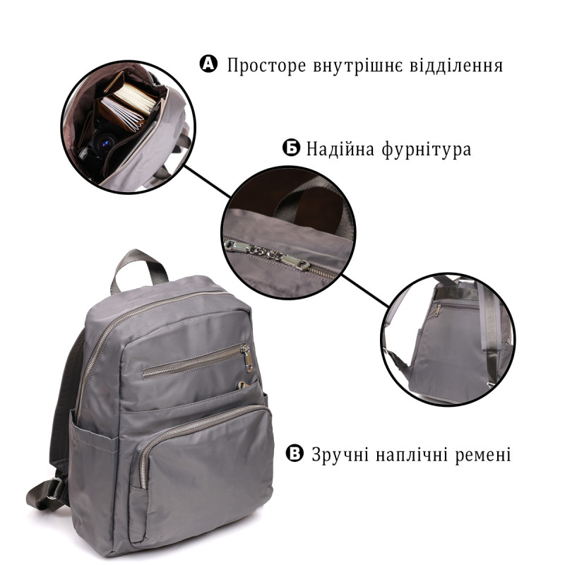 Рюкзак нейлоновый Vintage Серый