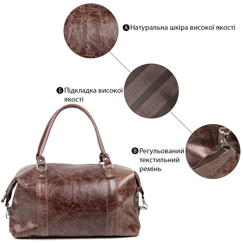 Сумка дорожная SHVIGEL Коричневая