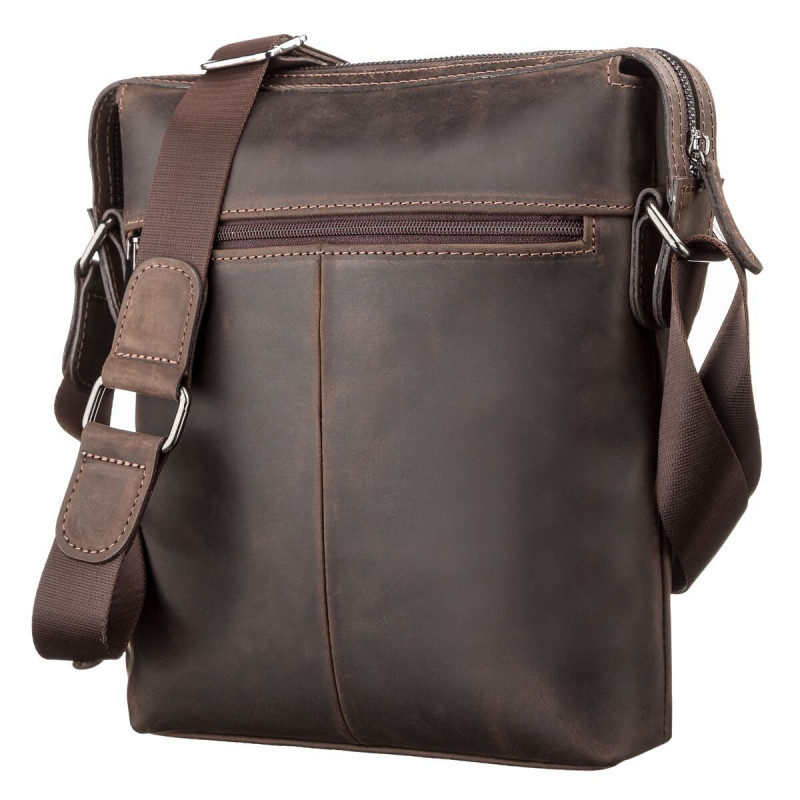 Сумка мужская SHVIGEL кожаная Коричневая