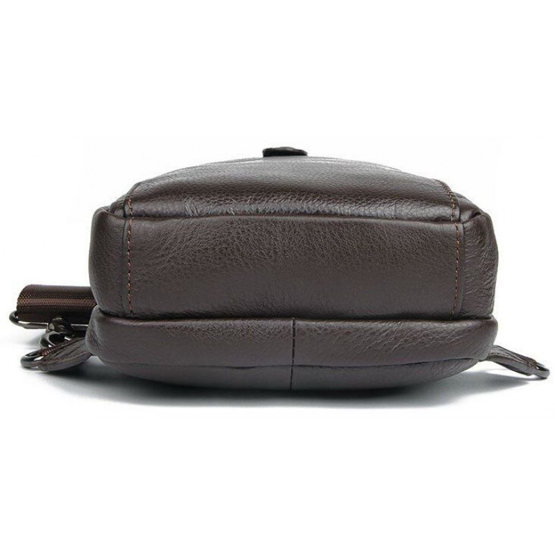 Сумка чоловіча шкіряна через плече Vintage Коричнева