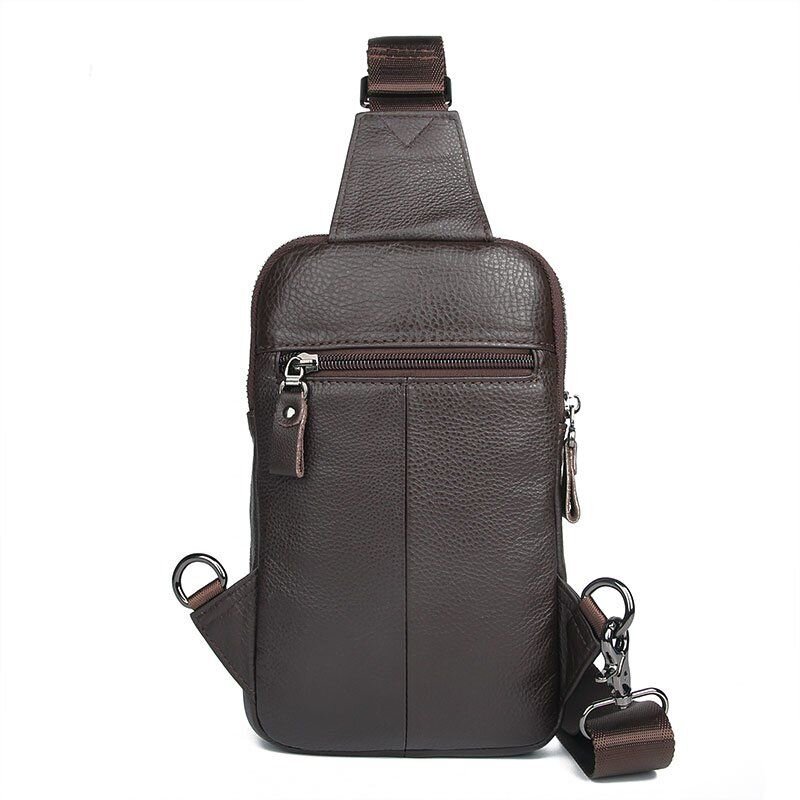 Сумка чоловіча шкіряна через плече Vintage Коричнева