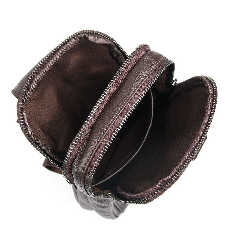 Сумка чоловіча шкіряна через плече Vintage Коричнева