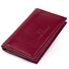 Визитница-книжка ST Leather Бордовая