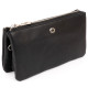 Вместительный клатч на два отделения женский ST Leather Черный