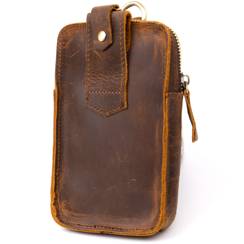Сумка чоловіча на пояс Vintage Коричнева