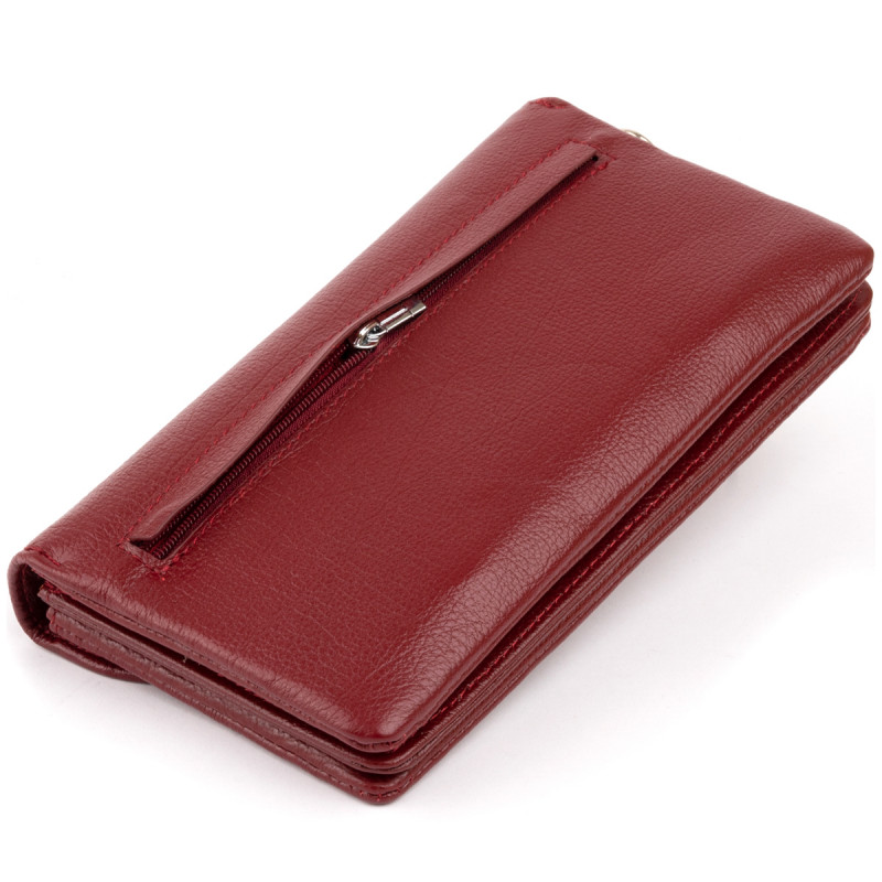 Клатч из кожи женский ST Leather Бордовый