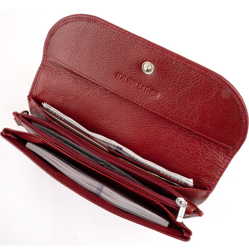 Клатч из кожи женский ST Leather Бордовый