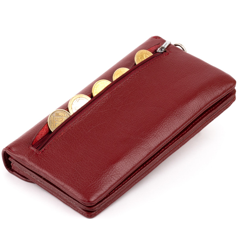 Клатч из кожи женский ST Leather Бордовый