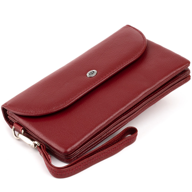 Клатч из кожи женский ST Leather Бордовый
