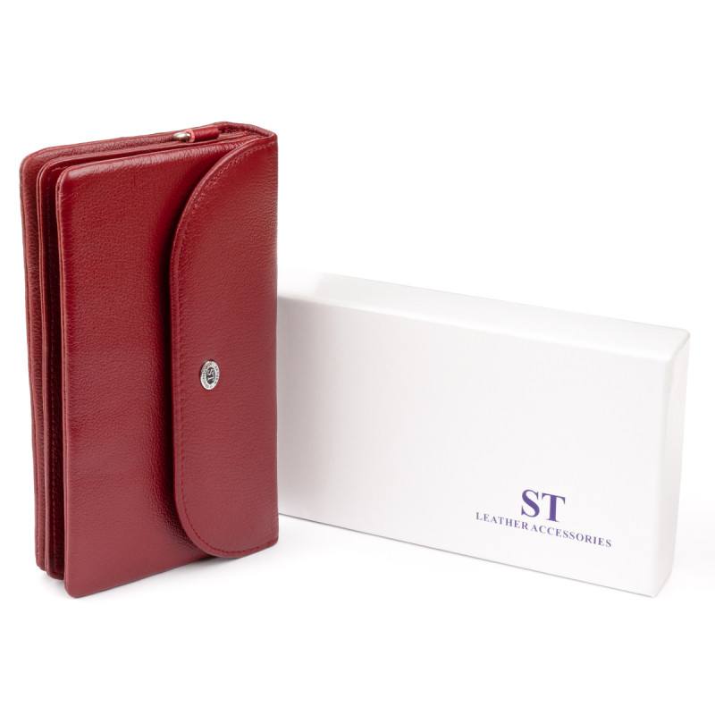 Клатч из кожи женский ST Leather Бордовый