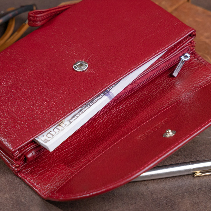 Клатч из кожи женский ST Leather Бордовый