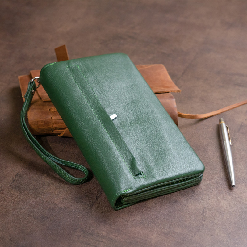 Клатч из кожи женский ST Leather Зеленый