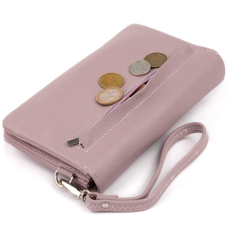 Клатч из кожи женский ST Leather Лиловый