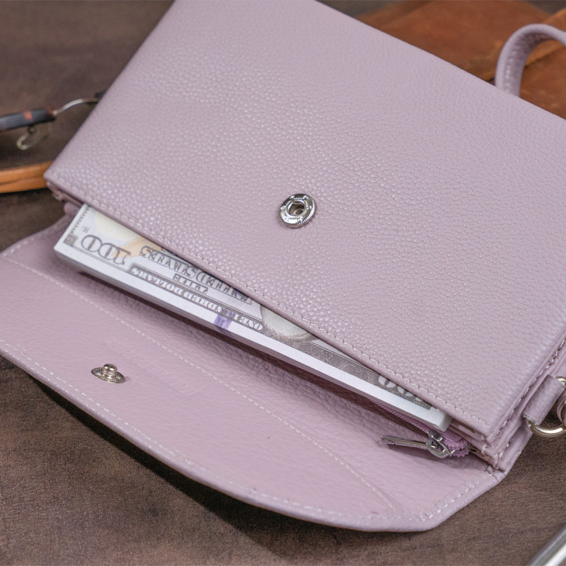 Клатч из кожи женский ST Leather Лиловый
