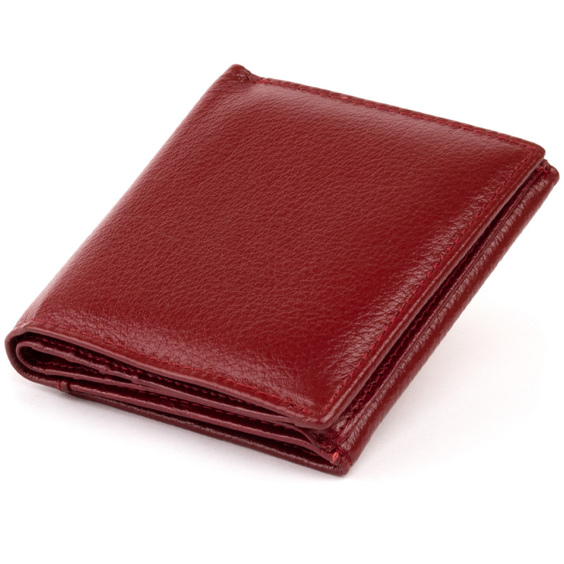 Компактный кошелек женский ST Leather Бордовый
