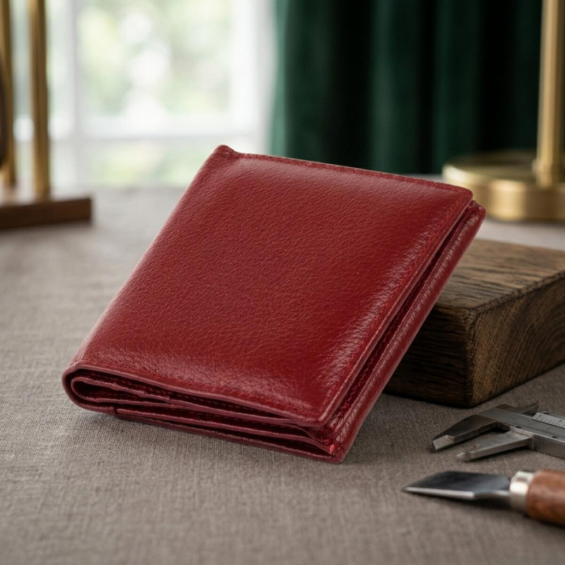Компактный кошелек женский ST Leather Бордовый