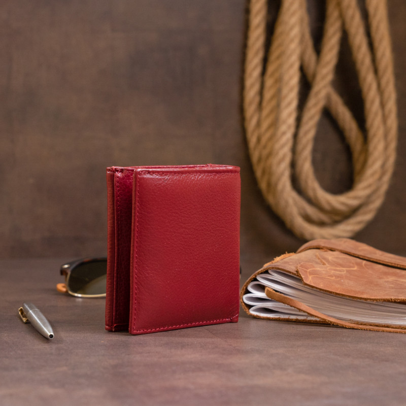 Компактный кошелек женский ST Leather Бордовый