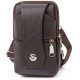 Сумка мужская на пояс на два отделения с хлястиком Vintage Коричневая