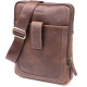 Сумка мужская планшет на два отделения кожаная SHVIGEL Коричневая