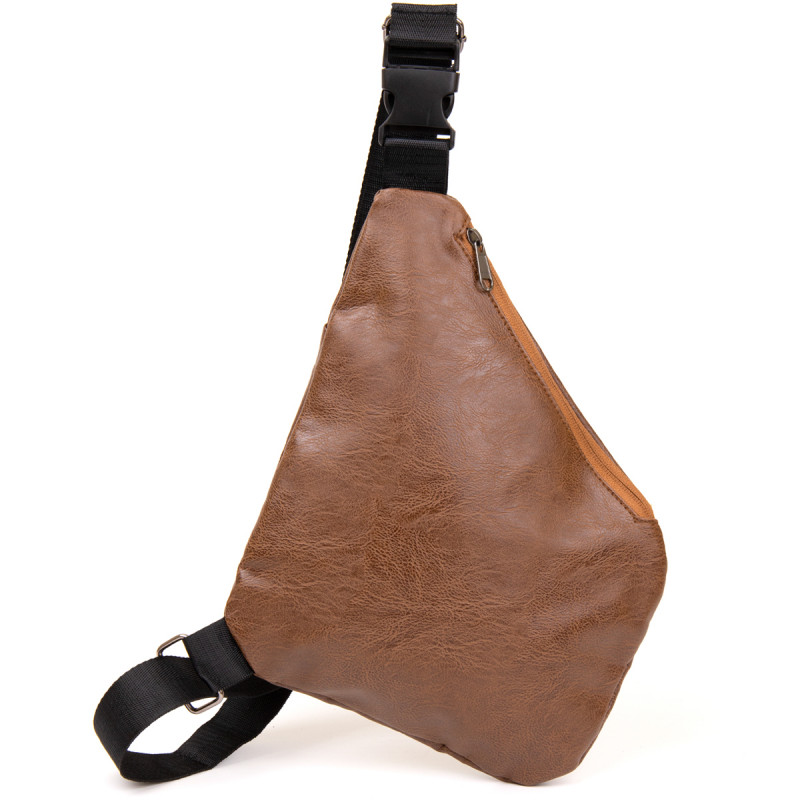Сумка слинг кожзам Vintage Светло-коричневая