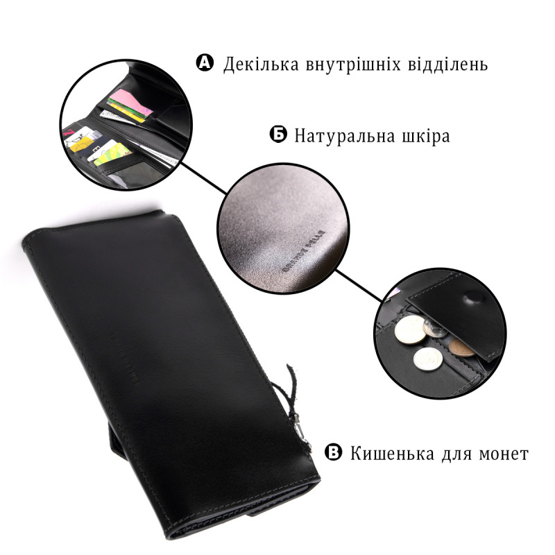 Многофункциональный клатч Grande Pelle Черный