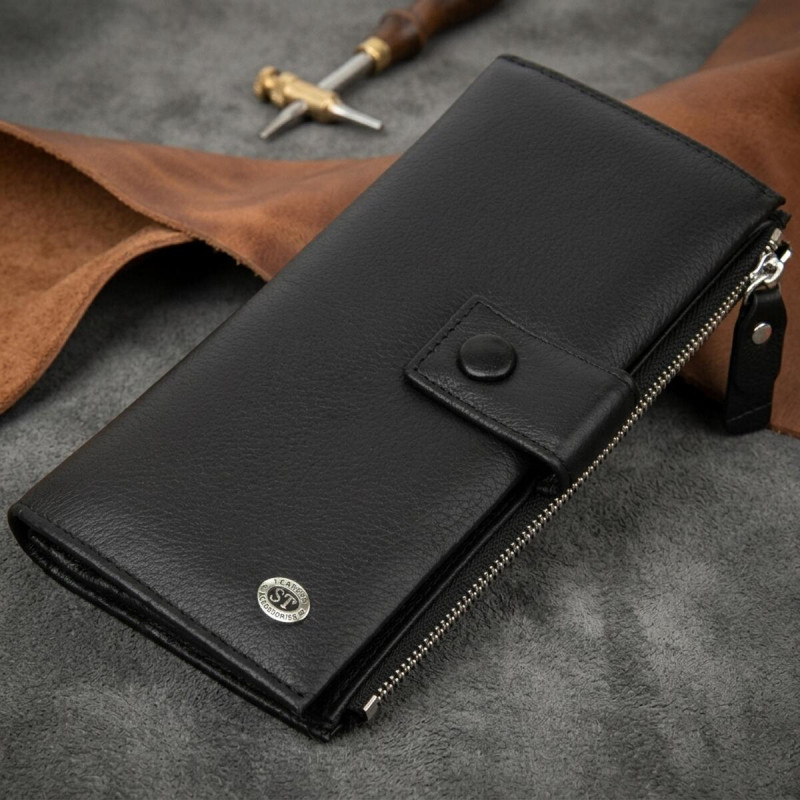 Класичний гаманець-клатч ST Leather Чорний