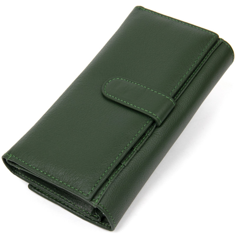 Оригинальный женский кошелек ST Leather  Зеленый