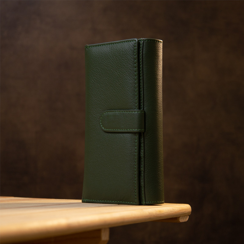 Оригинальный женский кошелек ST Leather  Зеленый
