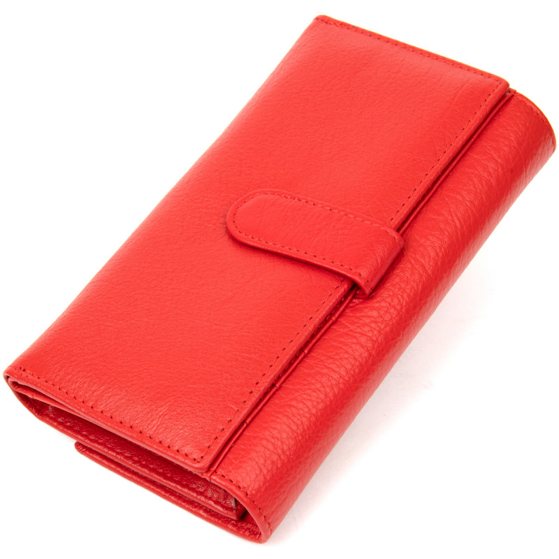 Вместительный кошелек для женщин ST Leather  Красный