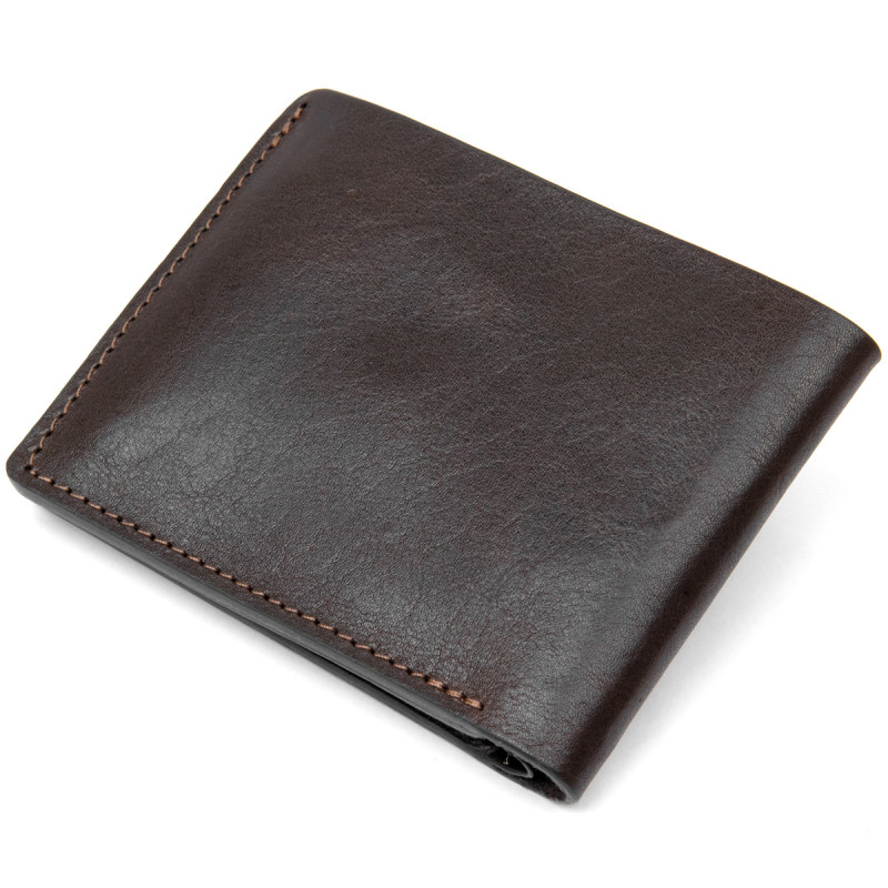 Портмоне з натуральної шкіри для чоловіків GRANDE PELLE Коричневий