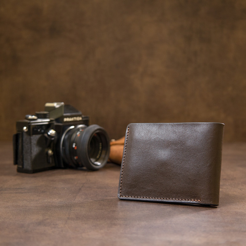 Портмоне з натуральної шкіри для чоловіків GRANDE PELLE Коричневий