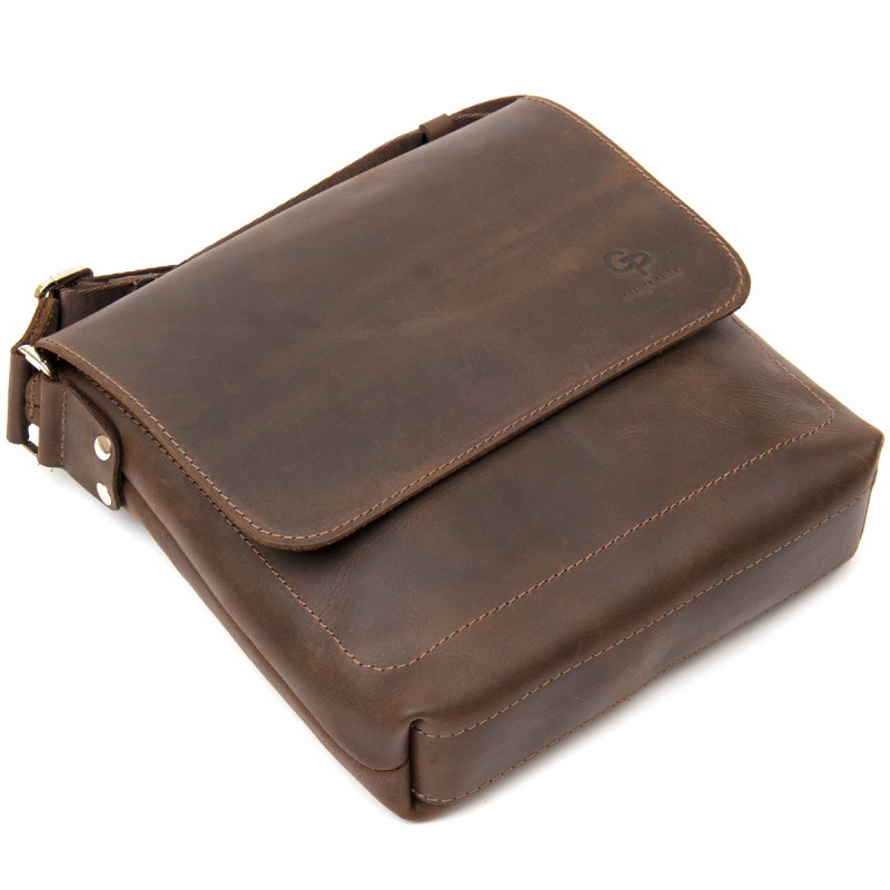 Мужская сумка-мессенджер GRANDE PELLE Коричневый