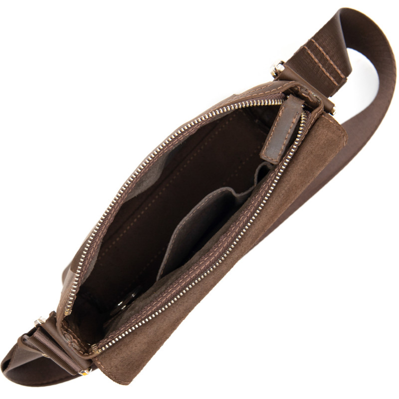 Мужская сумка-мессенджер GRANDE PELLE Коричневый