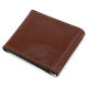 Мужской вместительный зажим для денег GRANDE PELLE Коричневый