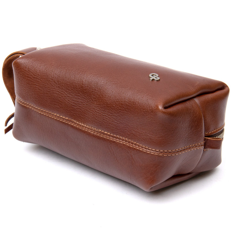 Мужской несессер из натуральной кожи GRANDE PELLE Коричневый