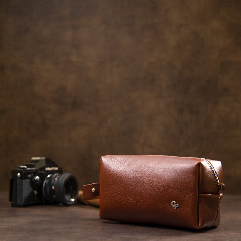 Мужской несессер из натуральной кожи GRANDE PELLE Коричневый