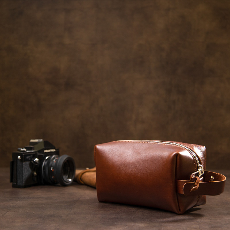 Мужской несессер из натуральной кожи GRANDE PELLE Коричневый