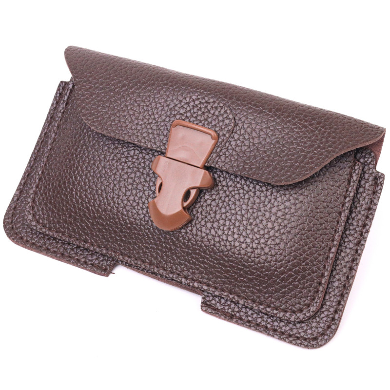 Чехол для телефону на пояс з еко-шкіри Vintage Коричневий