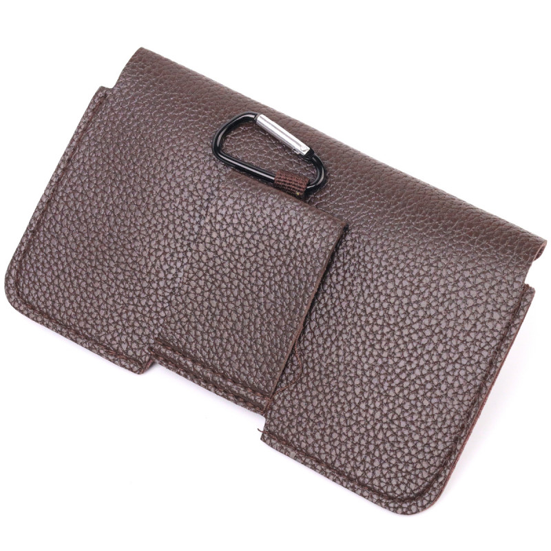 Чехол для телефону на пояс з еко-шкіри Vintage Коричневий